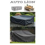 autolion Bahçe Mobilya Koruma Örtüsü Branda Siyah 160x160x80 Cm Su Geçirmez