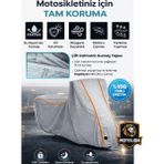 Autolion Sym Nh x 125 (Gri-Turuncu Dikişli Kilitli)Motor Brandası