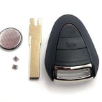 Automobile Locksmth Otomobil Porsche Boxster-911-Cayman Uyumlu 2 Düğme Uzaktan Anahtar Kabuk Kapak