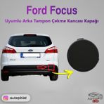 AutoPit 3D Ford Focus Uyumlu Arka Tampon Çekme Kancası Kapağı 2011-2018