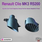 AutoPit 3D Renault Clio Mk3 RS200 Uyumlu Fren Soğutma Sis Farı Kanal Adaptörü (51MM)