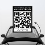 AutoTag Qr Kodlu İçten Yapıştırmalı Araç Camı Akıllı Etiketi