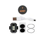 Autowise 7 Adet Mini Uçak Kanat Led Kablosuz Aircraft Rgb Led Lamba Kablosuz Mini Çakar Usb Şarjlı