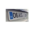 Autowise Beyaz Çerçeveli Oto Plakalık Abs Plastik Esnek Plakalık 2 Adet
