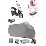 Autozel Arora Alfa 110 Motor Brandası Gri Arka Çanta Uyumlu Motorsiket Brandası Motor Örtüsü Çadır Su Geçirmez Motosiklet Kılıfı Motor Brandası - Gri- Arka Çanta UYUMLU