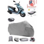 Autozel Arora Freedom 125 Motor Brandası Gri Arka Çanta Uyumlu Motorsiket Brandası Motor Örtüsü Çadır Su Geçirmez Motosiklet Kılıfı Motor Brandası - Gri- Arka Çanta UYUMLU