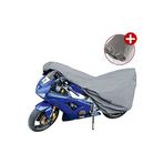 Autozel Asya HJ 125 T Gri Arka Çantalı Miflonlu Motosiklet Brandası