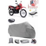 Autozel Kanuni Cross 150 Motor Brandası Gri Arka Çanta Uyumlu Motorsiket Brandası Motor Örtüsü Çadır Su Geçirmez Motosiklet Kılıfı Motor Brandası - Gri- Arka Çanta UYUMLU