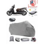 Autozel Kymco Agility City 125 Motor Brandası Gri Arka Çanta Uyumlu Motorsiket Brandası Motor Örtüsü Çadır Su Geçirmez Motosiklet Kılıfı Motor Brandası - Gri- Arka Çanta UYUMLU
