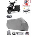 Autozel Kymco Jockey 125 Motor Brandası Gri Arka Çanta Uyumlu Motorsiket Brandası Motor Örtüsü Çadır Su Geçirmez Motosiklet Kılıfı Motor Brandası - Gri- Arka Çanta UYUMLU
