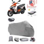 Autozel Kymco Super 8 125 Motor Brandası Gri Arka Çanta Uyumlu Motorsiket Brandası Motor Örtüsü Çadır Su Geçirmez Motosiklet Kılıfı Motor Brandası - Gri- Arka Çanta UYUMLU