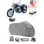 Autozel Kymco Venox 250 Motor Brandası Gri Arka Çanta Uyumlu Motorsiket Brandası Motor Örtüsü Çadır Su Geçirmez Motosiklet Kılıfı Motor Brandası - Gri- Arka Çanta UYUMLU