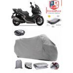 Autozel Kymco Xciting S 400 Motor Brandası Gri Arka Çanta Uyumlu Motorsiket Brandası Motor Örtüsü Çadır Su Geçirmez Motosiklet Kılıfı Motor Brandası - Gri- Arka Çanta UYUMLU