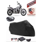 Autozel Regal Raptor Daytona 400 Motor Brandası Siyah Arka Çanta Uyumlu Motorsiket Brandası Motor Örtüsü Çadır Su Geçirmez Motosiklet Kılıfı Motor Brandası - Siyah- Arka Çanta UYUMLU