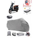 Autozel Sym Fiddle Iıı 125 Motor Brandası Gri Arka Çanta Uyumlu Motorsiket Brandası Motor Örtüsü Çadır Su Geçirmez Motosiklet Kılıfı Motor Brandası - Gri- Arka Çanta UYUMLU