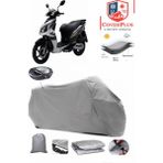 Autozel Sym Jet 4 125 Motor Brandası Gri Arka Çanta Uyumlu Motorsiket Brandası Motor Örtüsü Çadır Su Geçirmez Motosiklet Kılıfı Motor Brandası - Gri- Arka Çanta UYUMLU