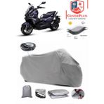 Autozel Sym Joyride S 200I Abs Motor Brandası Gri Arka Çanta Uyumlu Motorsiket Brandası Motor Örtüsü Çadır Su Geçirmez Motosiklet Kılıfı Motor Brandası - Gri- Arka Çanta UYUMLU