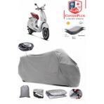 Autozel Vespa 946 125 I.e. Motor Brandası Gri Arka Çanta Uyumlu Motorsiket Brandası Motor Örtüsü Çadır Su Geçirmez Motosiklet Kılıfı Motor Brandası - Gri- Arka Çanta UYUMLU