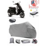 Autozel Vespa Gts 250 Motor Brandası Gri Arka Çanta Uyumlu Motorsiket Brandası Motor Örtüsü Çadır Su Geçirmez Motosiklet Kılıfı Motor Brandası - Gri- Arka Çanta UYUMLU