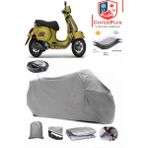 Autozel Vespa Gts 300 Motor Brandası Gri Arka Çanta Uyumlu Motorsiket Brandası Motor Örtüsü Çadır Su Geçirmez Motosiklet Kılıfı Motor Brandası - Gri- Arka Çanta UYUMLU