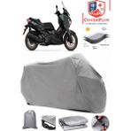 Autozel Yamaha Xmax 300 Tech Max Motor Brandası Gri Motorsiket Brandası Motor Örtüsü Çadır Su Geçirmez Motosiklet Kılıfı Motor Brandası - Gri- Arka Çanta UYUMSUZ