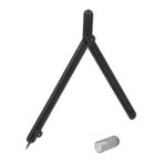 AUTSUPPL Matematik, Ahşap İşleme Ve Çizim Projelerinde Hassas Çalışmalar Için Yarıçap Ölçeği Ile Öğrenci Geometri Pusula Metal Daire Çizim Aracı Siyah