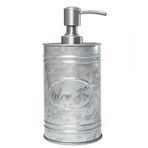 Autumn Alley Galvanizli Çiftlik Evi Sabunluk Mutfak - Banyo için Rustik Sabunluk - El Yıkama için Paslanmaz Çelik Pompa, Dezenfektanı, Losyon, Rustik Banyo Aksesuarları, 17 oz, Gri