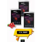 Auvi Whey Protein Tozu 3'lü, Çilek, 1200 G ,108 Servis