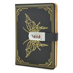 Auvier Creative PU deri dizüstü bilgisayar günlüğü, kilitli (retro kelebek), A5 gizli şifreli not defteri, günlük seyahat düzenleme düzenleyici, kombinasyon kilitli kalem tutuculu, 150 x 220 mm