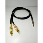 Aux Rca Kablo - %100 Bakır 6mm Kablodan Bir Tarafı Aux Diğer Tarafı Rca Kablo - 1 Metre