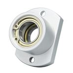AUZHU - BRC - Metrik - Gövdeli Çift Yatak, Alüminyum Alaşımlı Yuvarlak Flanşlı Koltuk, Ayarlanabilir Uzunluk, Sabit Bilyalı Rulmanlar Tespit Halkalı Boyut: D 12 mm, L 25 mm, Rulman No.6801
