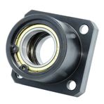 AUZHU - BRE - Metrik - Gövdeli Çift Yatak, Alüminyum Alaşımlı Yuvarlak Flanşlı Koltuk, Ayarlanabilir Uzunluk, Sabit Bilyalı Rulmanlar Tespit Halkalı Boyut: D 17 mm, L 50 mm, Rulman No.6203