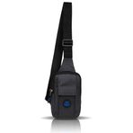 Av A Dos Çapraz Askılı Çanta, Göğüs Çantası, Siyah Unisex Keten Telefon Bölmeli Suya Dayanıklı Bel Çapraz Omuz Çanta Göğüs Günlük Bodybag