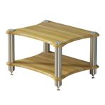 AV Ekipman Rafı TV Standı 2 Katlı Kahverengi B 60 * 48 * 40 cm Amplifikatör Hoparlör Kabini Raf Amplifikatör Standı
