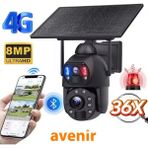AV-S436 4g Solar Güneş Enerjili 6mp 36X Optik Zoom Sirenli Gece Görüşlü Kamera