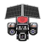 AV-S446 4 Kameralı 3 Ptz'li 12MP Güneş Enerjili Akıllı Kamera - Siyah