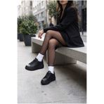AvaLineAtelier Siyah Kadın Sneaker Bağcıklı Ortopedik Taban Rahat Günlük Ayakkabı