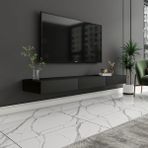 Avalon 3 Kapaklı Duvara Monte Tv Sehpası – 140 cm , Modern Minimal Tasarım, 4 Renk Seçeneği ile Şık ve Fonksiyonel Tv Ünitesi - Antrasit
