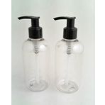 Avalon Cosmetic Packaging Net PET-şişeler, boş, siyah Lotion-dağıtıcı pompa, geri dönüştürülebilir, kozmetik, 2 adet x 250 ml
