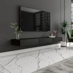 Avalon Duvara Monte TV Sehpası – 140 cm, Modern Minimal Tasarım, 4 Renk Seçeneği ile Şık ve Fonksiyonel TV Ünitesi, Antrasit