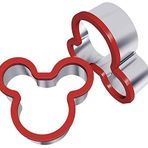 AVANA Paslanmaz çelik kurabiye kalıbı, sandviç kesici, kurabiye, Mickey Mouse Cookie pasta, Noel Back aksesuarı, konforlu plastik yüzey, çocuklar için kurabiye kalıbı - 2'li set
