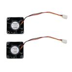 Avanexpress 40 x 20 mm Soğutma Fanı, Fırçasız DC EFB0412VHD Soğutma Fanı Yüksek Hızlı Bilyalı Rulman DC 12V, 40 mm x 20 mm (2'li Paket)