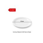 Avangart Mutfak 12 Adet - 21cm Kırılmaz Melamin Soft Servis Tabak, Tatlı, Börekçi, Pilav, Düğün Salonu, Restaurant 292112