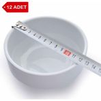 Avangart Mutfak 12 Adet Beyaz Melamin Çorba Kasesi 12X5CM Derin Tas Hesaplı Yoğurt Hoşaf Sütlaç Aşure Kabı Kaliteli