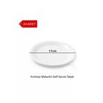 Avangart Mutfak 291724 24 Adet - 17Cm Kırılmaz Melamin Soft Servis Tabak, Tatlı, Meze, Düğün Salonu, Oteller, Lokanta