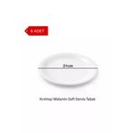 Avangart Mutfak 2921 6 Adet - 21Cm Kırılmaz Melamin Soft Servis Tabak, Tatlı, Pilav, Düğün Salonu, Oteller, Restaurant