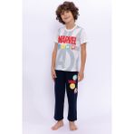 Avangers Avengers Marvel Krem Erkek Çocuk Bisiklet Yaka Pijama Takımı - 3 - 4 Yaş