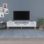 AVANOS AHŞAP AYAKLI 180 CM BEYAZ TV ÜNİTESİ