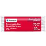 Avansas 15'li Paket 65x70 cm Büyük Boy Kırmızı Çilek Kokulu Büzgülü Çöp Torbası