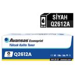 Avansas Q2612A Econoprint HP Canon FX9 FX10 Siyah Muadil Toner